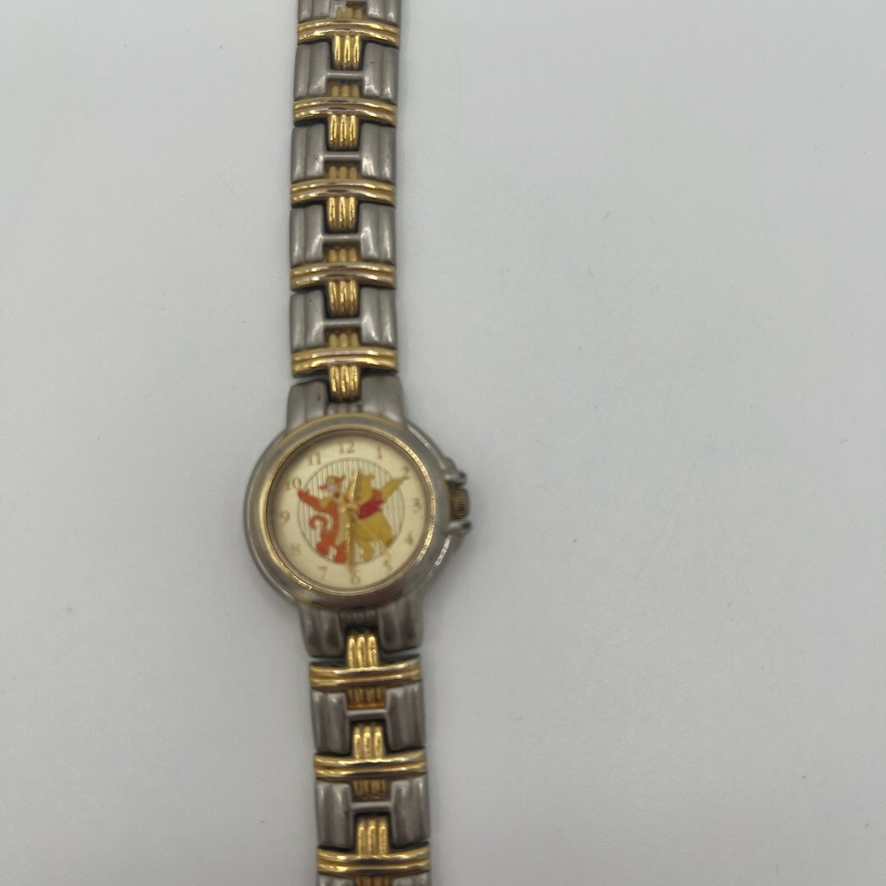 Disney Two-Tone Gold and Silver Women’s Winnie the Pooh Tiger  Bracelet Watch